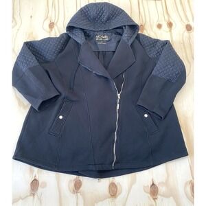 Michael Kors Black Jacket Size 3XL Soft Shell Hooded  Jacket